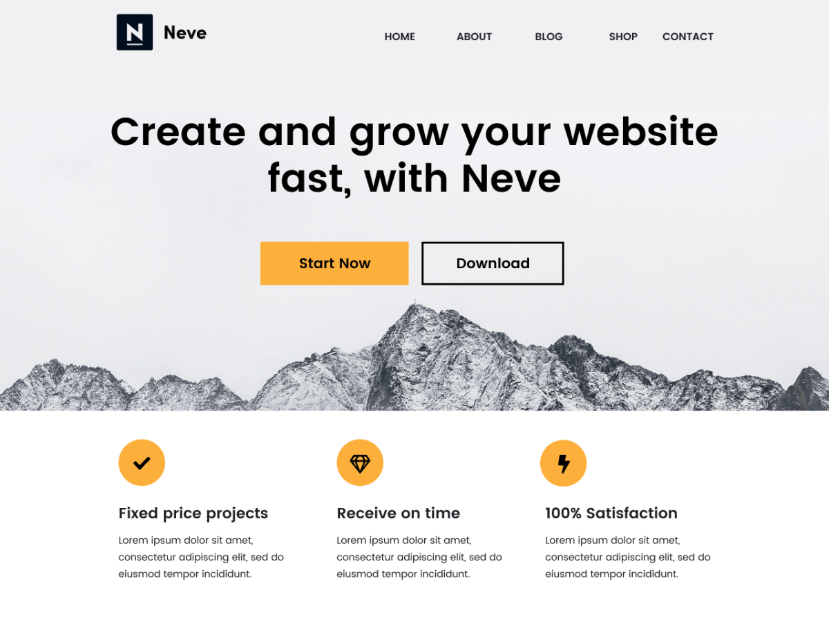 Neve wordpress thema