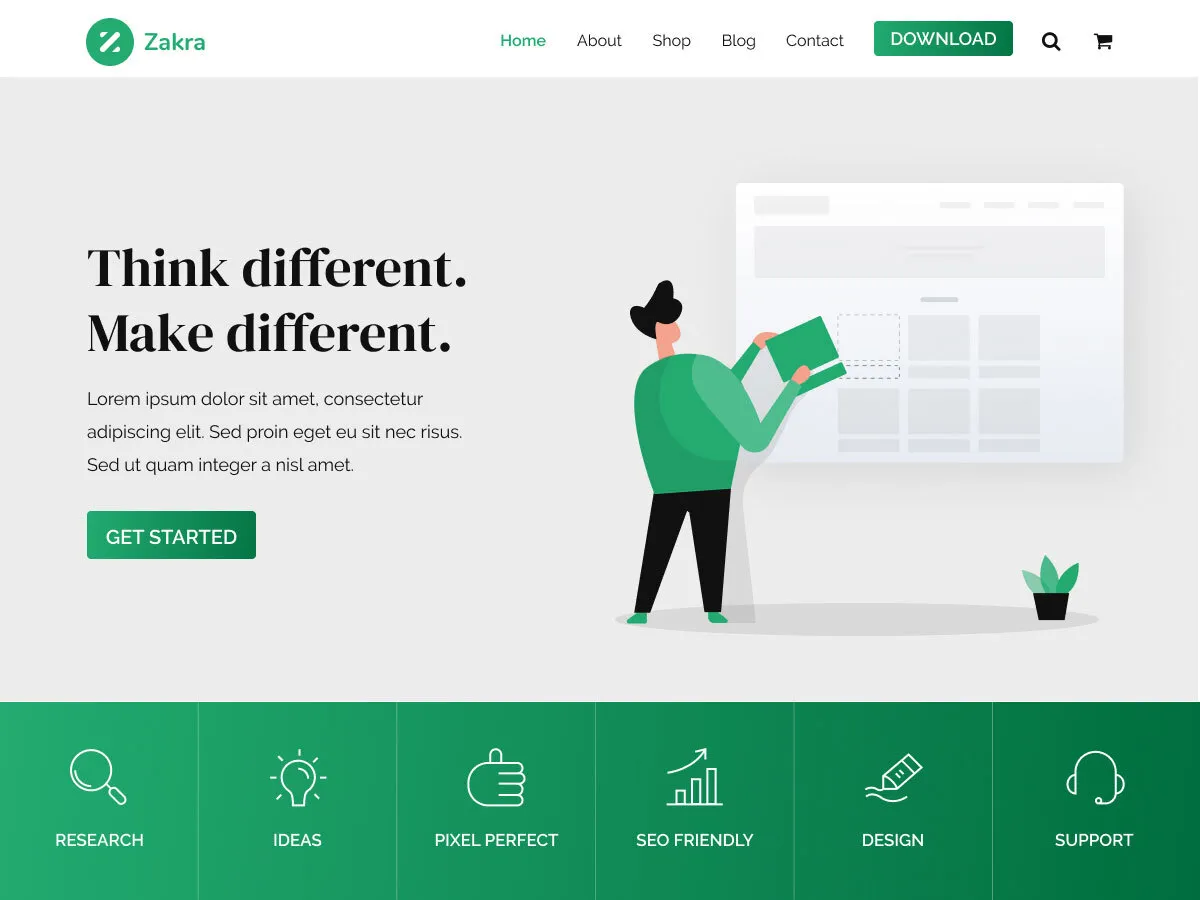 Zakra wordpress thema