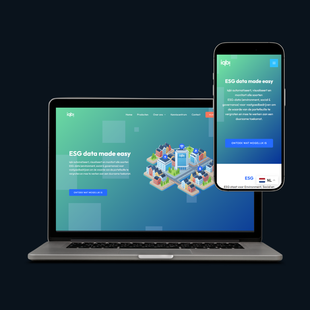 website mockup iqbi