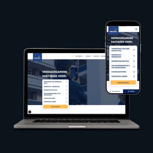 website mockup energiek